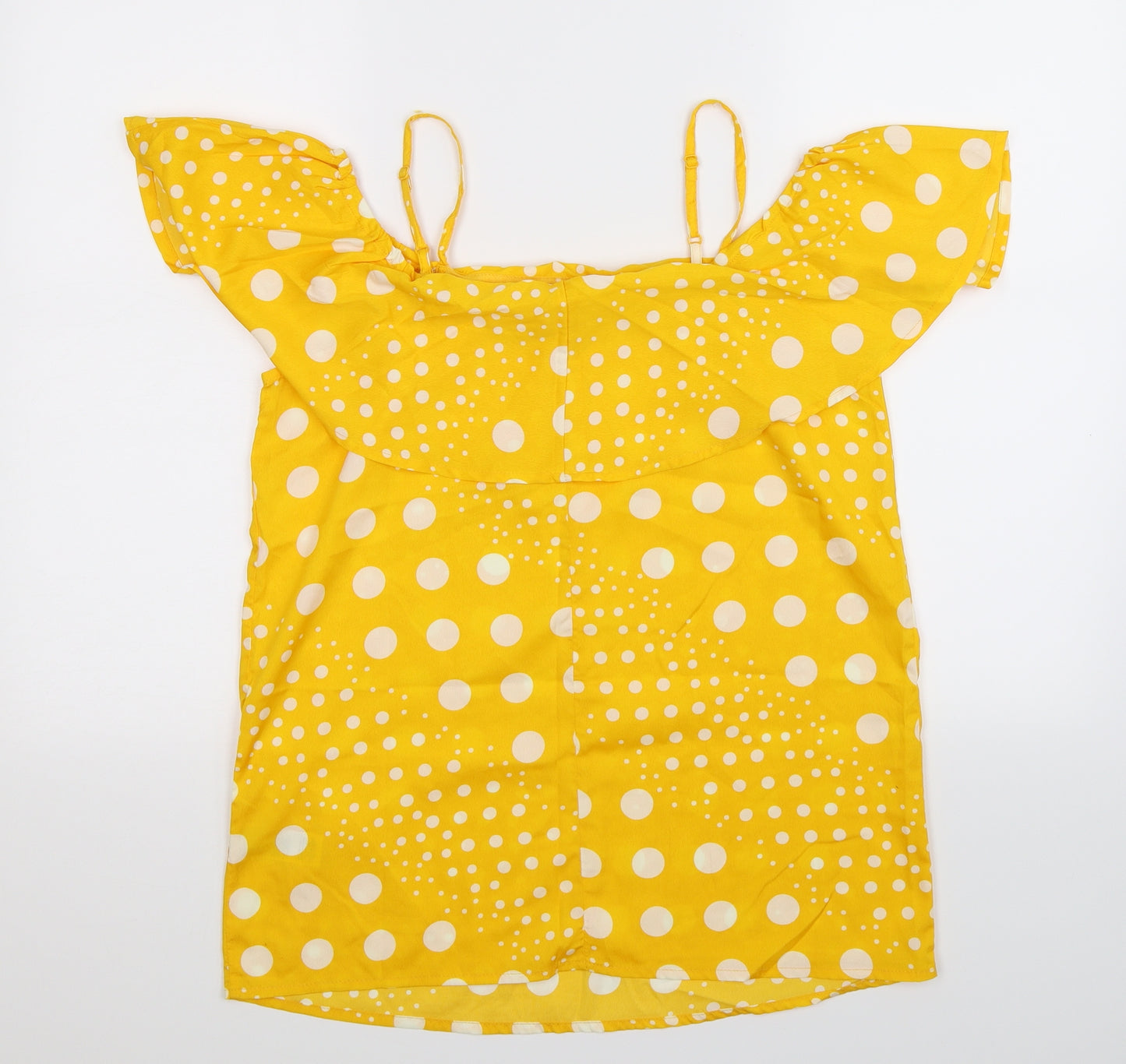 Pep&Co Womens Yellow Polka Dot  Basic Tank Size 8
