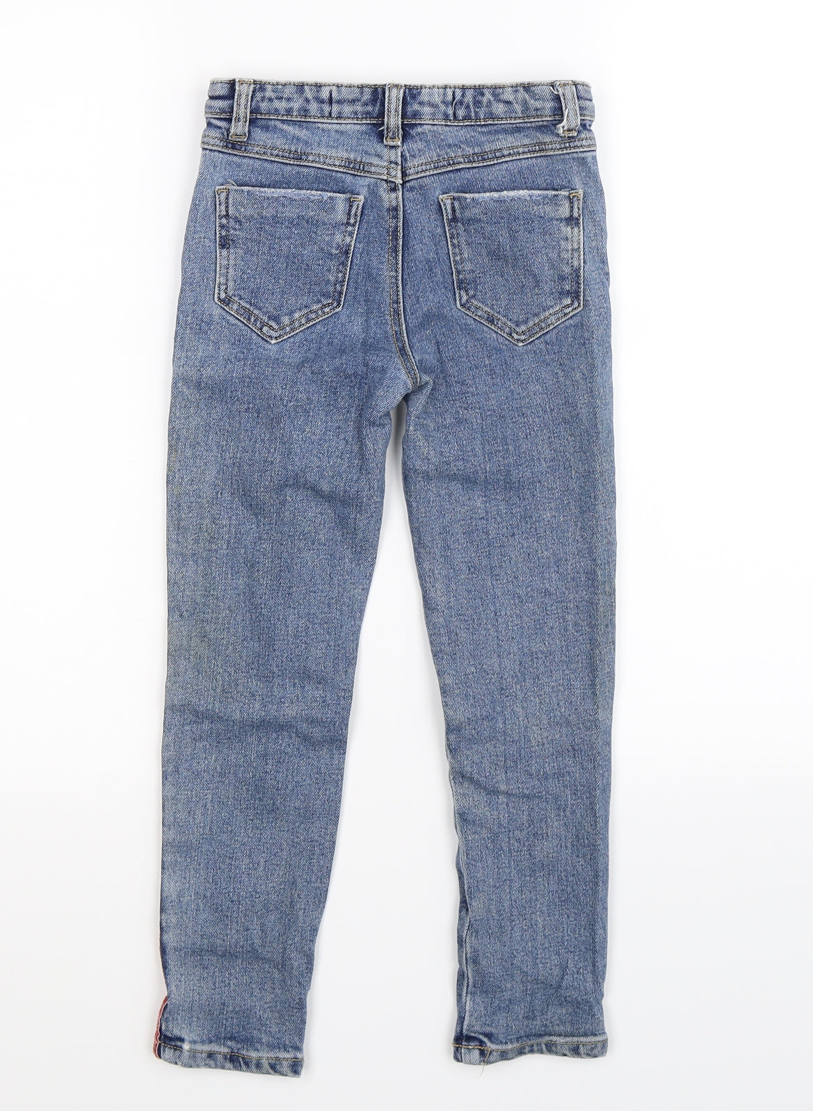 Denim Co Girls Blue Striped Denim Skinny Jeans Size 7-8 Years