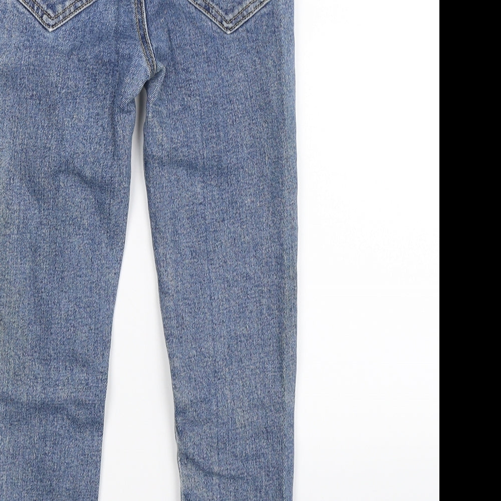 Denim Co Girls Blue Striped Denim Skinny Jeans Size 7-8 Years
