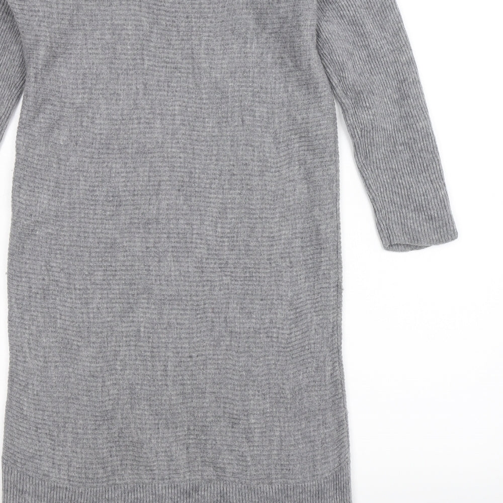 White Label Womens Grey  Knit Jumper Dress  Size 10