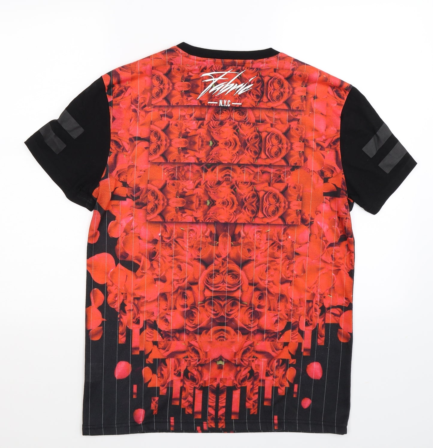 Fabric Mens Multicoloured Floral   T-Shirt Size M