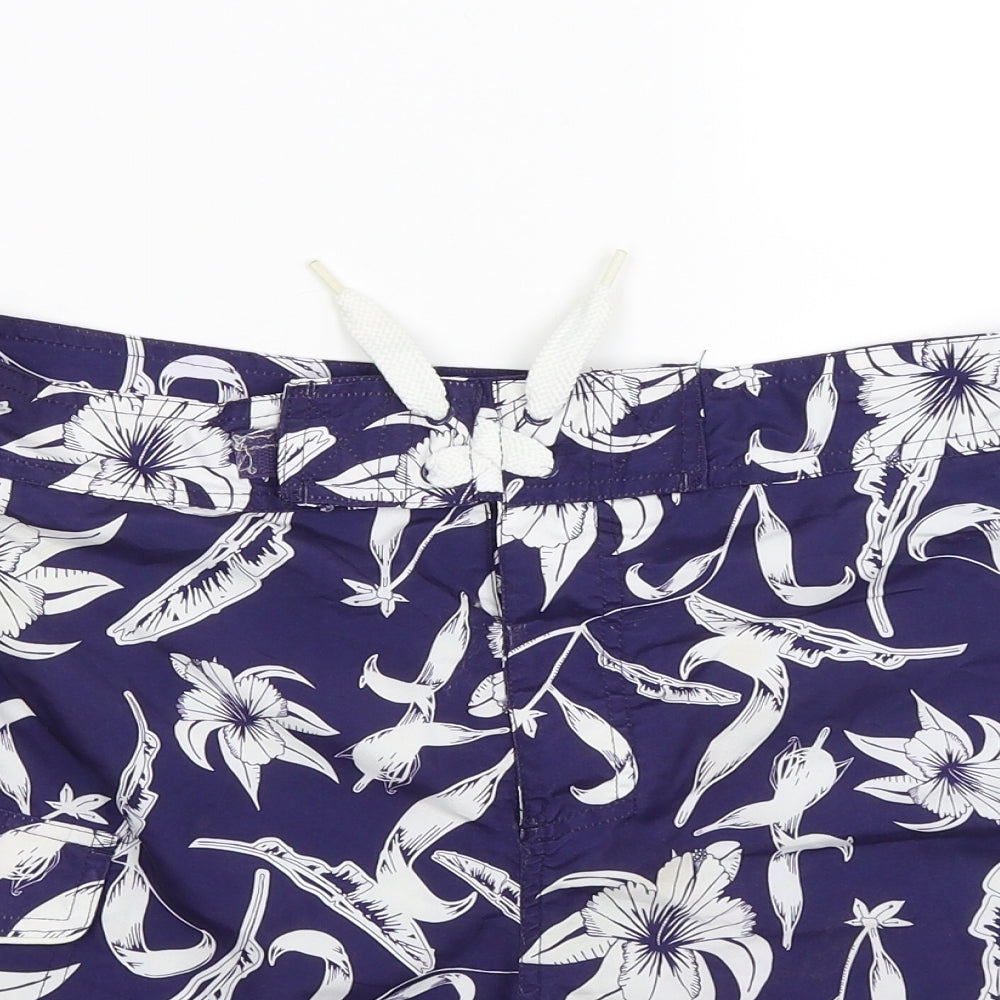 Ocean Pacific Mens Blue Floral  Bermuda Shorts Size M