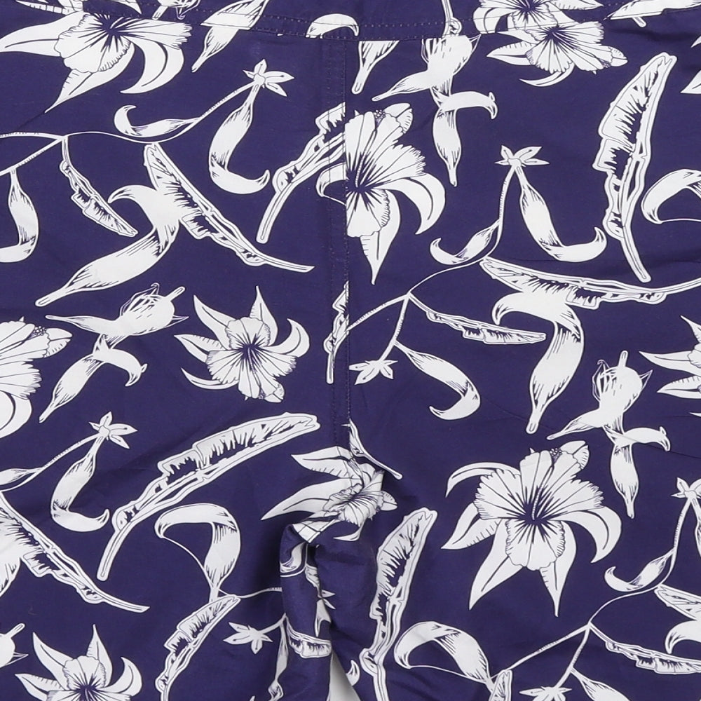 Ocean Pacific Mens Blue Floral  Bermuda Shorts Size M
