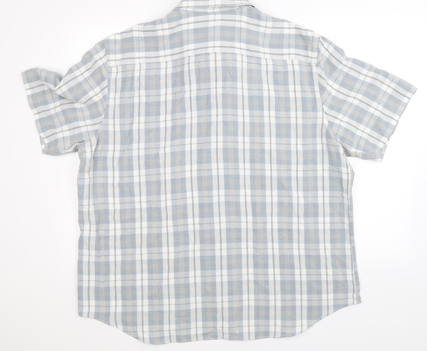 Marks and Spencer Mens Multicoloured Check   Button-Up Size 2XL