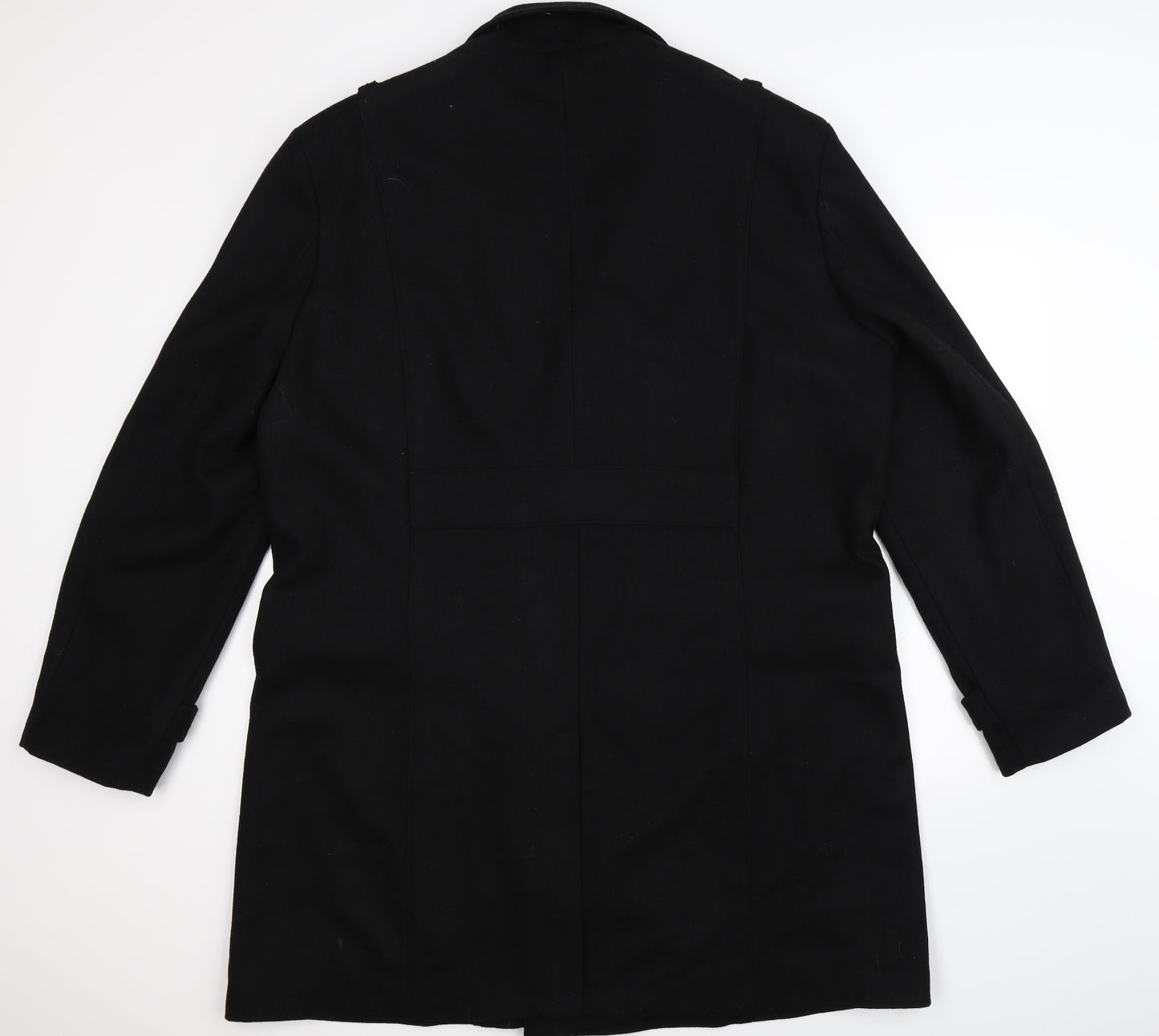 F&F Mens Black   Overcoat Coat Size 2XL