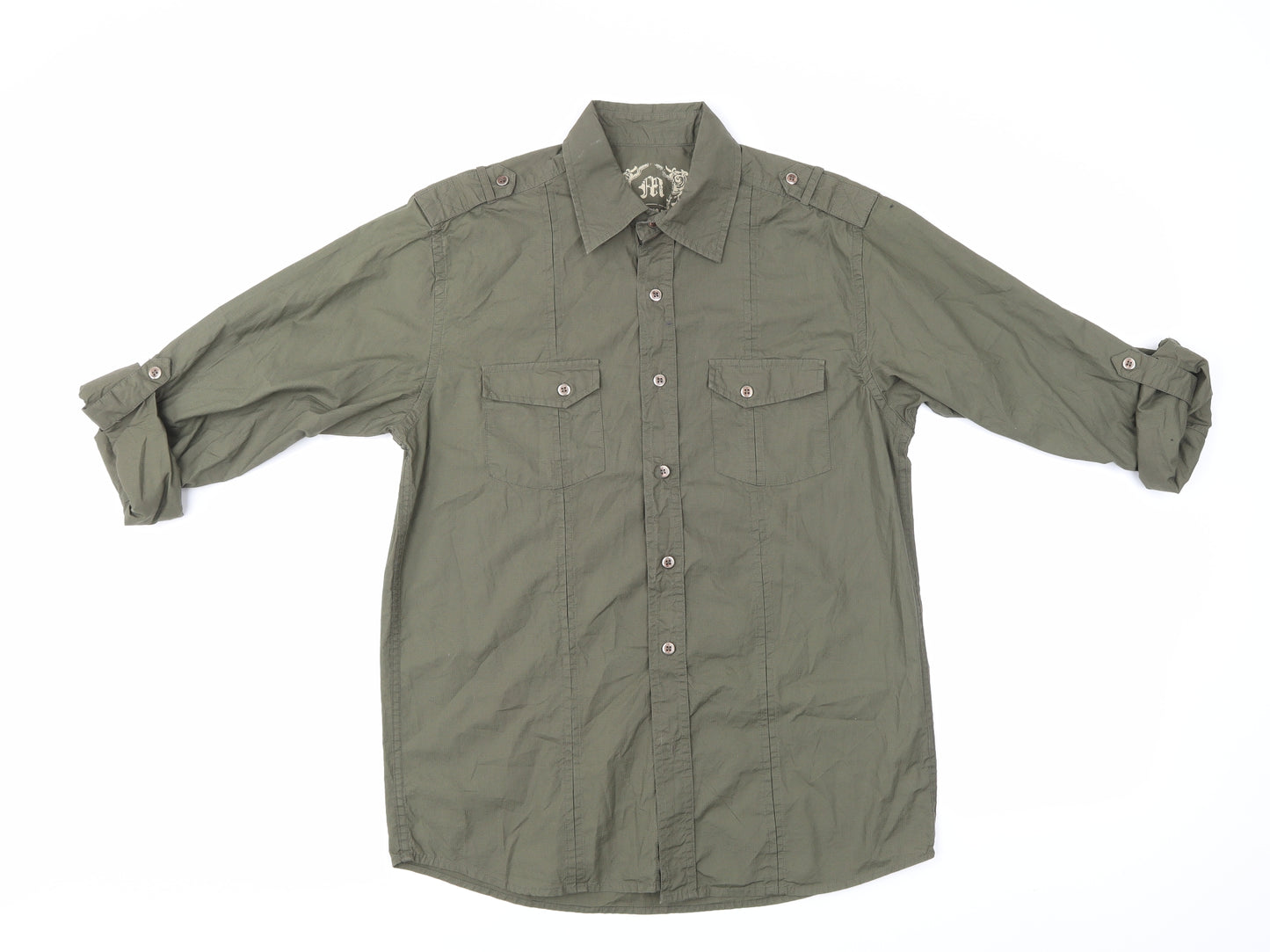 Cedar Wood State Mens Green    Button-Up Size M