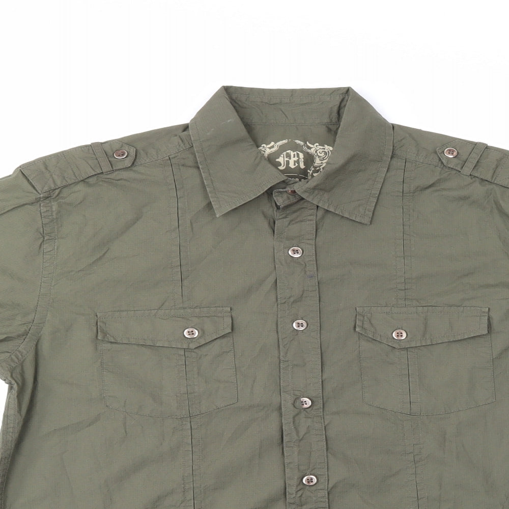 Cedar Wood State Mens Green    Button-Up Size M
