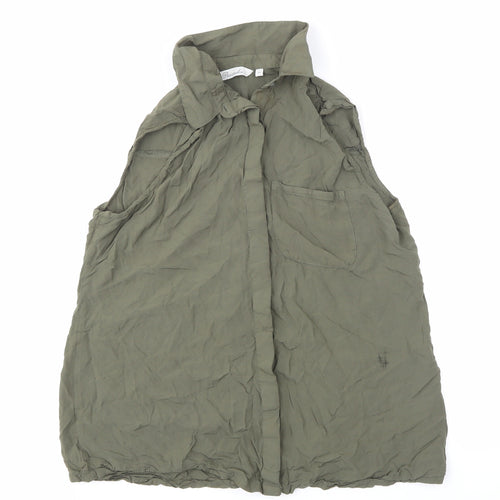 Peacocks Womens Green   Basic Button-Up Size 10