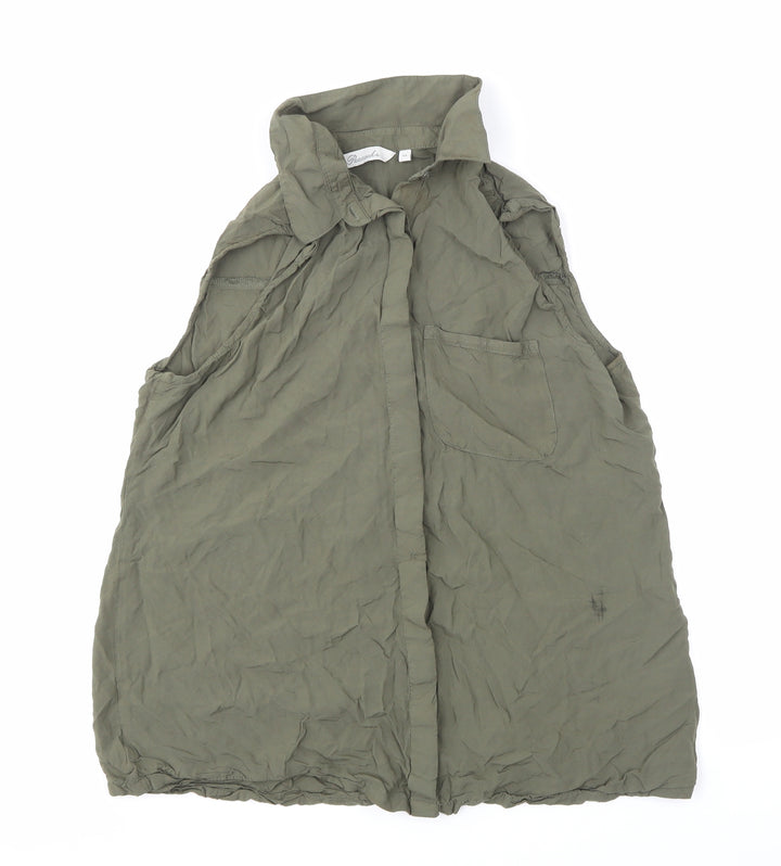 Peacocks Womens Green   Basic Button-Up Size 10