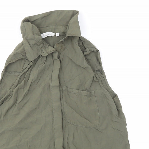 Peacocks Womens Green   Basic Button-Up Size 10