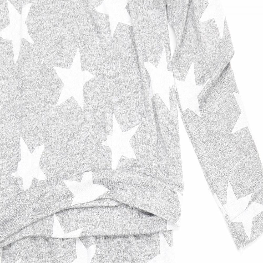 pretty little  Thing Womens Grey   Top Pyjama Set   - Star Print