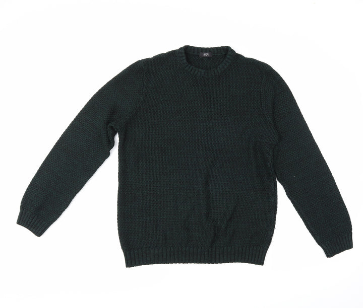 F&F Mens Green Pullover Jumper