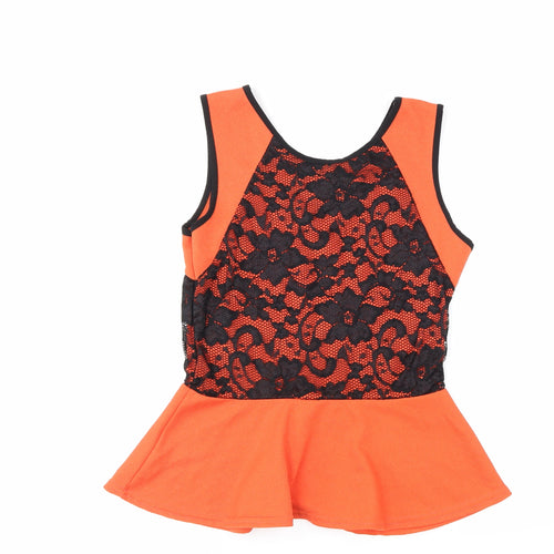 KIAH Womens Orange   Basic Tank Size 12