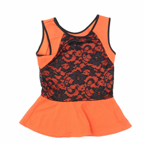 KIAH Womens Orange   Basic Tank Size 12