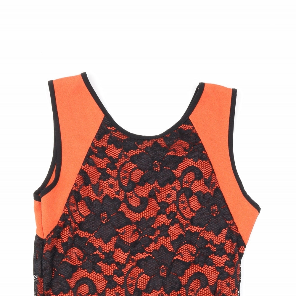 KIAH Womens Orange   Basic Tank Size 12