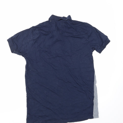 Twisted Soul Mens Blue Check   Polo Size S