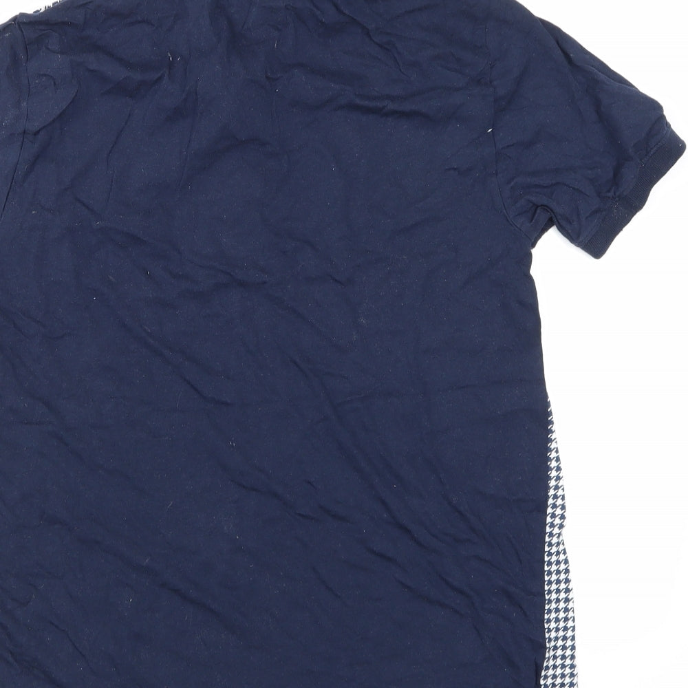 Twisted Soul Mens Blue Check   Polo Size S