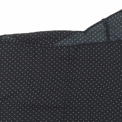 Miss Selfridge Womens Black Polka Dot  Basic Blouse Size 14