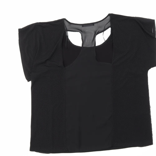 Atmosphere Womens Black Polka Dot  Basic Blouse Size 14