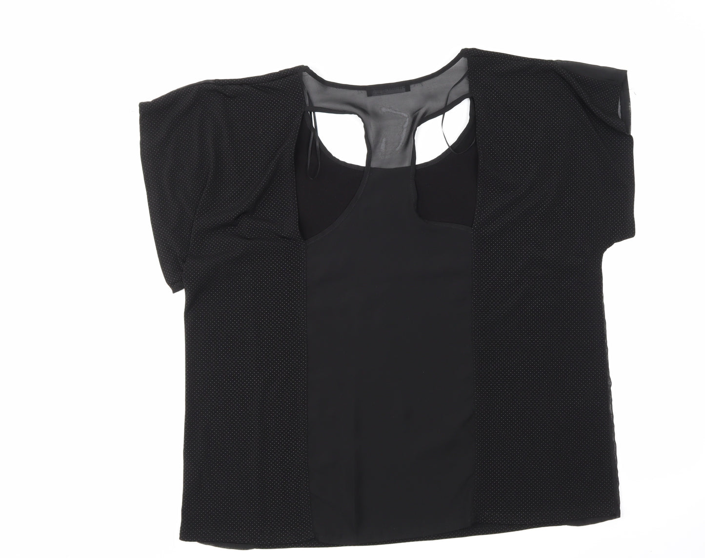 Atmosphere Womens Black Polka Dot  Basic Blouse Size 14