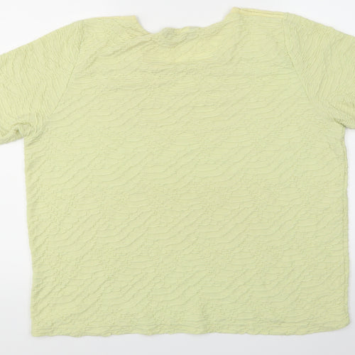 Isle Womens Yellow   Basic Blouse Size 22