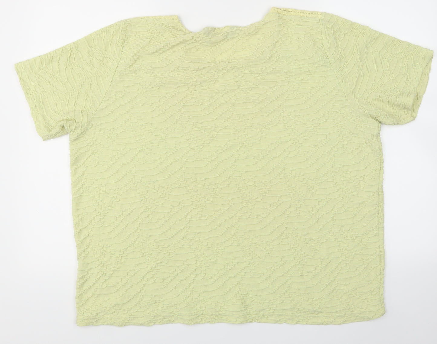 Isle Womens Yellow   Basic Blouse Size 22