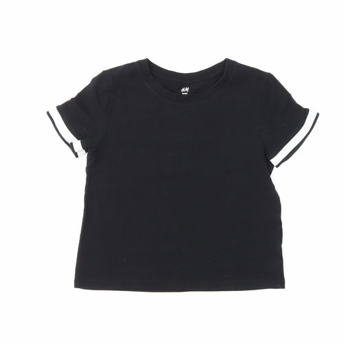 H&M Boys Black   Basic T-Shirt Size 11-12 Years