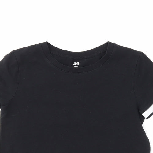 H&M Boys Black   Basic T-Shirt Size 11-12 Years