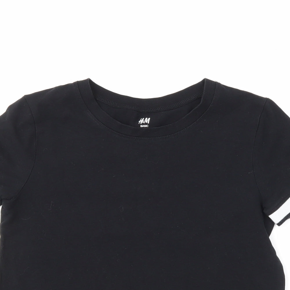 H&M Boys Black   Basic T-Shirt Size 11-12 Years
