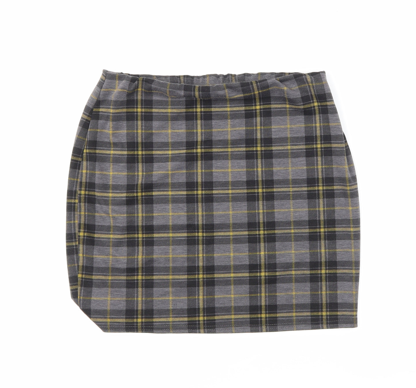 New Look Womens Green Check  Mini Skirt Size 12