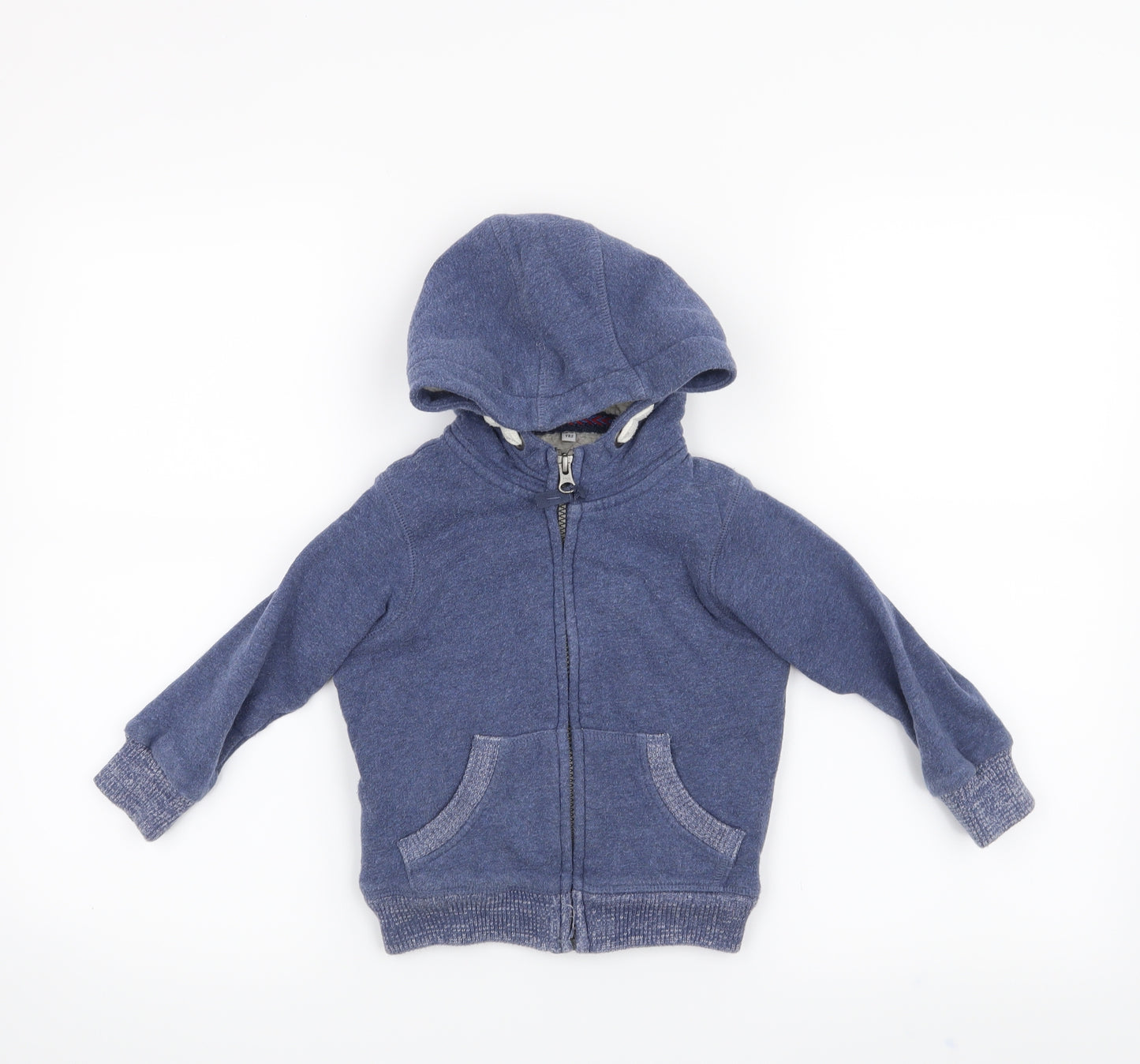 M&S Boys Blue   Full Zip Hoodie Size 2-3 Years