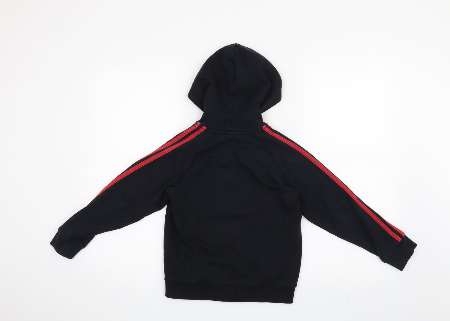 adidas Boys Black   Full Zip Hoodie Size 7-8 Years