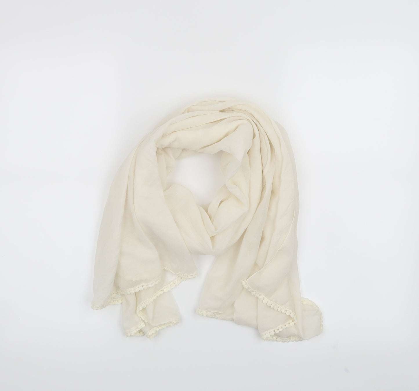 Preworn Womens White    Scarf