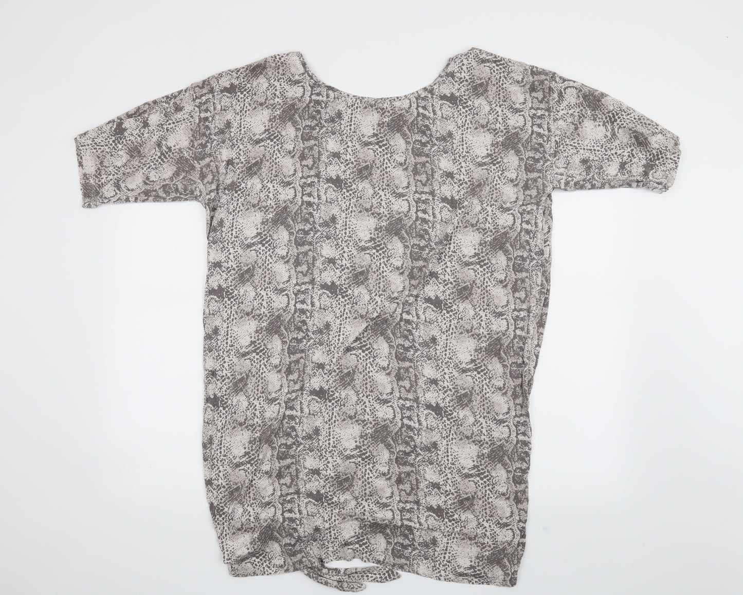 NEXT Womens Beige Animal Print  Basic T-Shirt Size 18