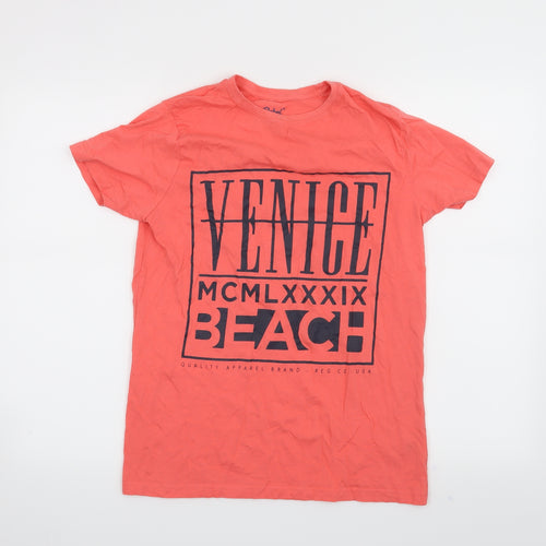 Rebel Boys Pink   Basic T-Shirt Size 12-13 Years