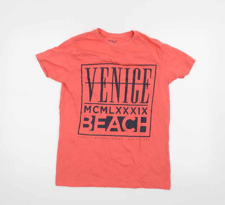 Rebel Boys Pink Basic T-Shirt Size 12-13 Years