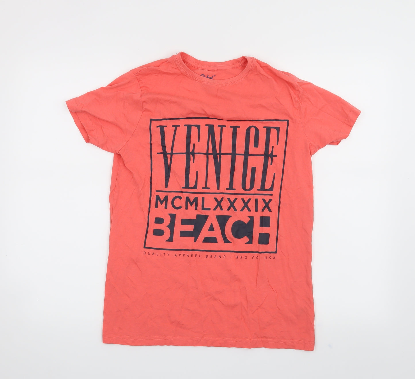 Rebel Boys Pink   Basic T-Shirt Size 12-13 Years