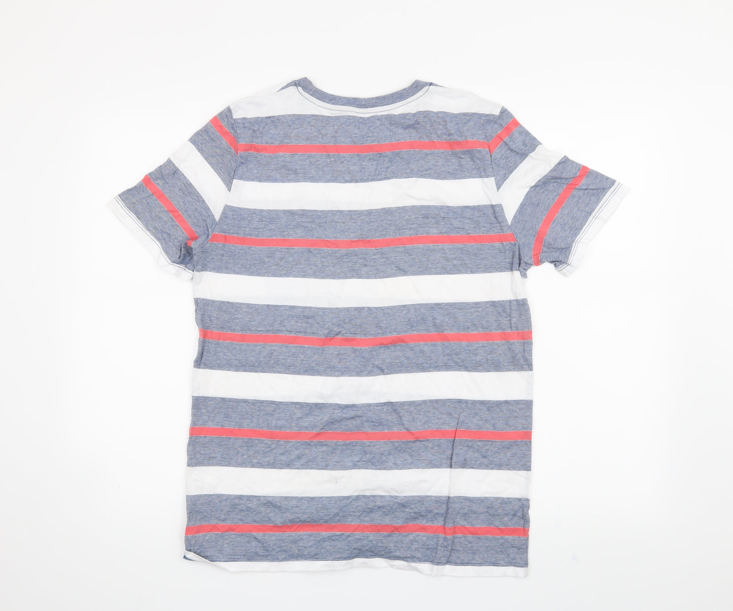 H&M Boys Blue Striped  Basic T-Shirt Size 15 Years