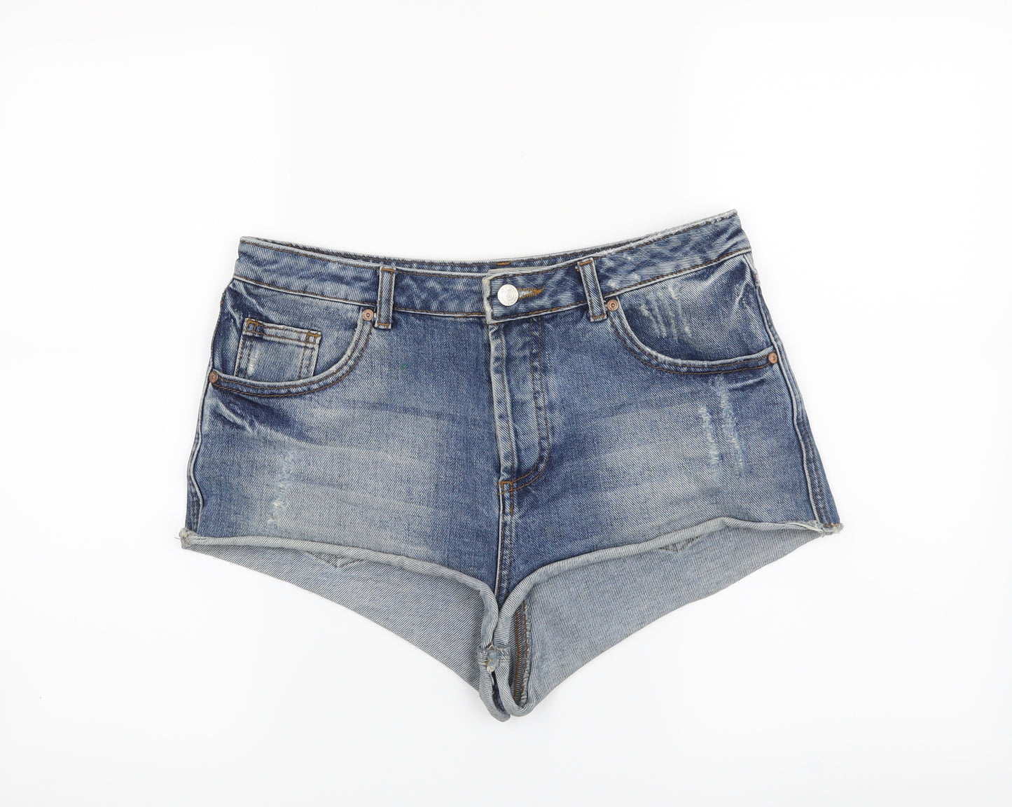 Topshop Womens Blue   Hot Pants Shorts Size M