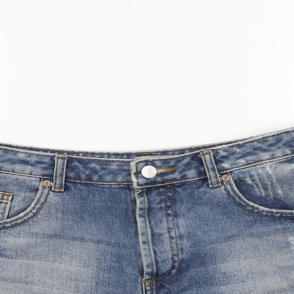 Topshop Womens Blue   Hot Pants Shorts Size M