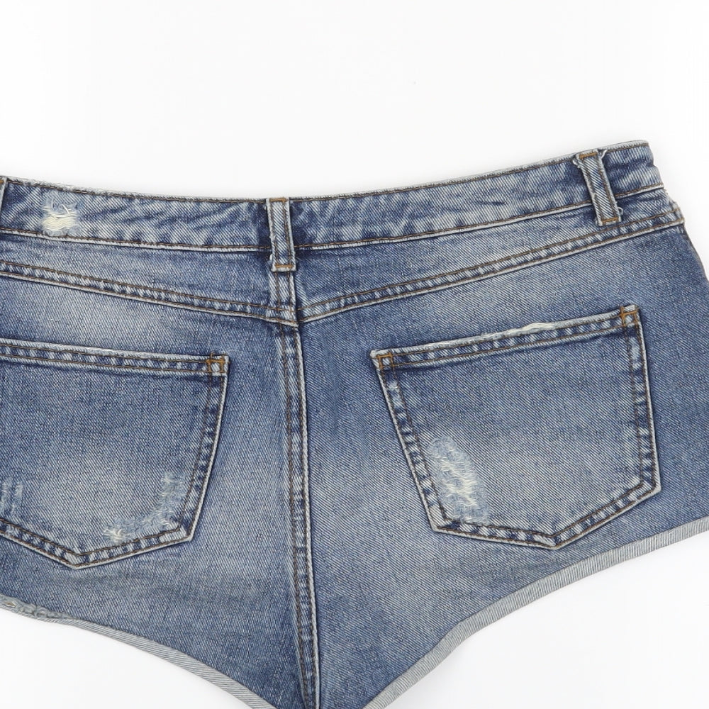 Topshop Womens Blue   Hot Pants Shorts Size M