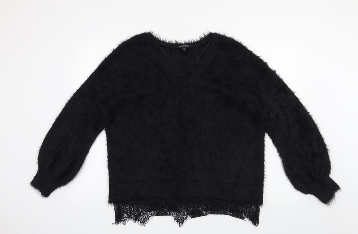 Miss Selfridge Womens Black Pullover Jumper Size 12
