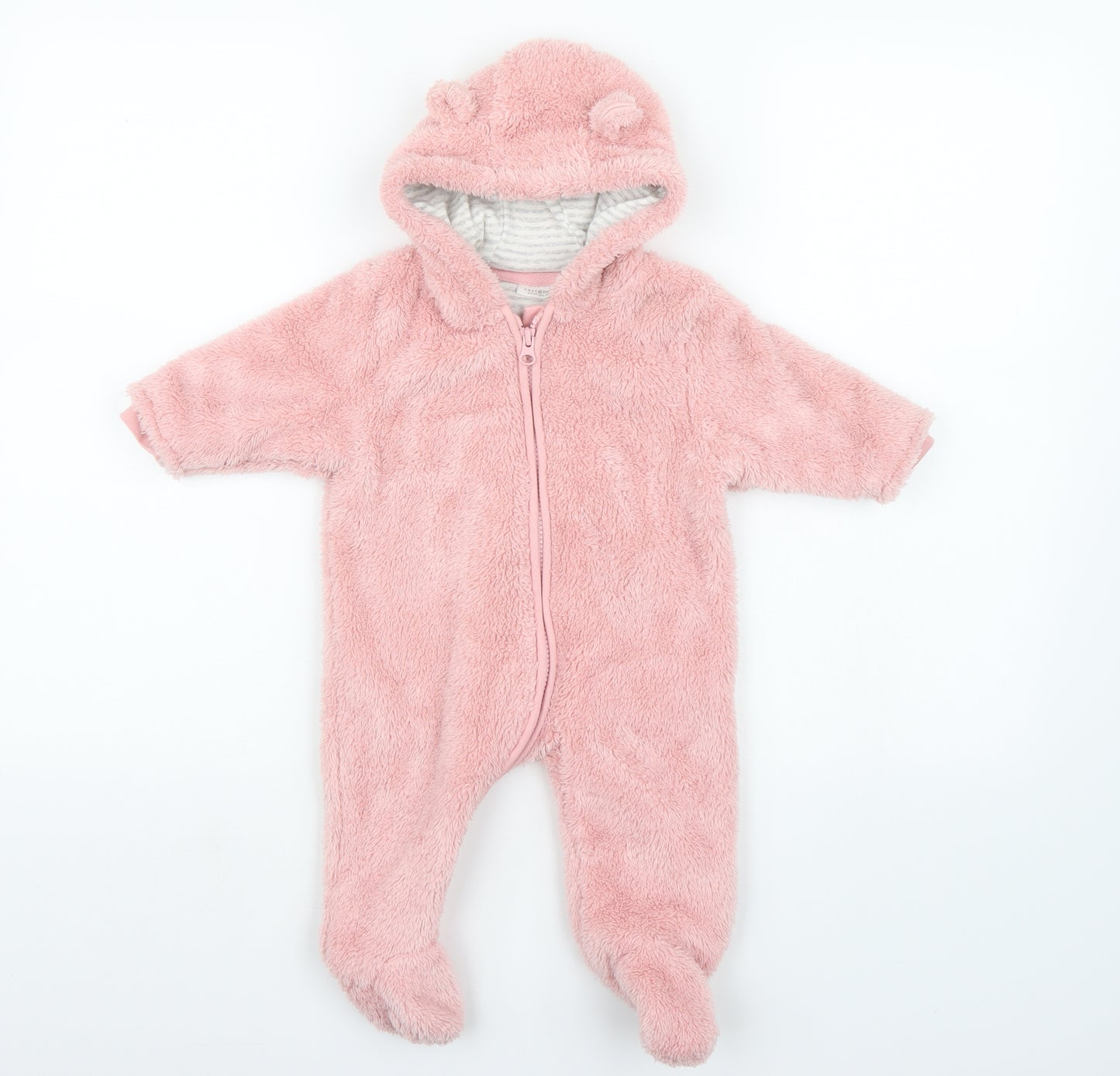 NEXT Girls Pink  Fleece Coverall One-Piece Size 3-6 Months