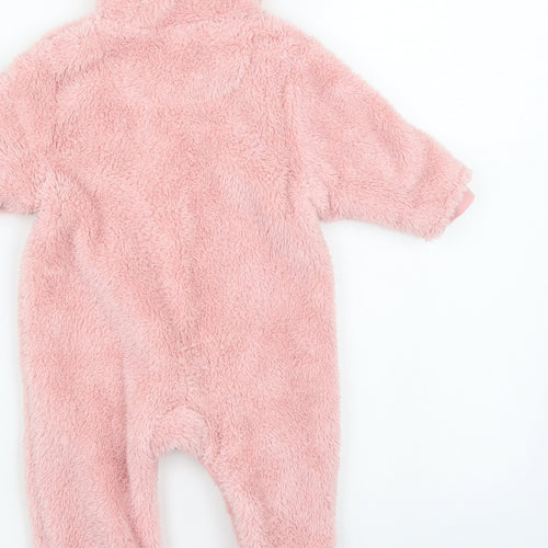 NEXT Girls Pink  Fleece Coverall One-Piece Size 3-6 Months