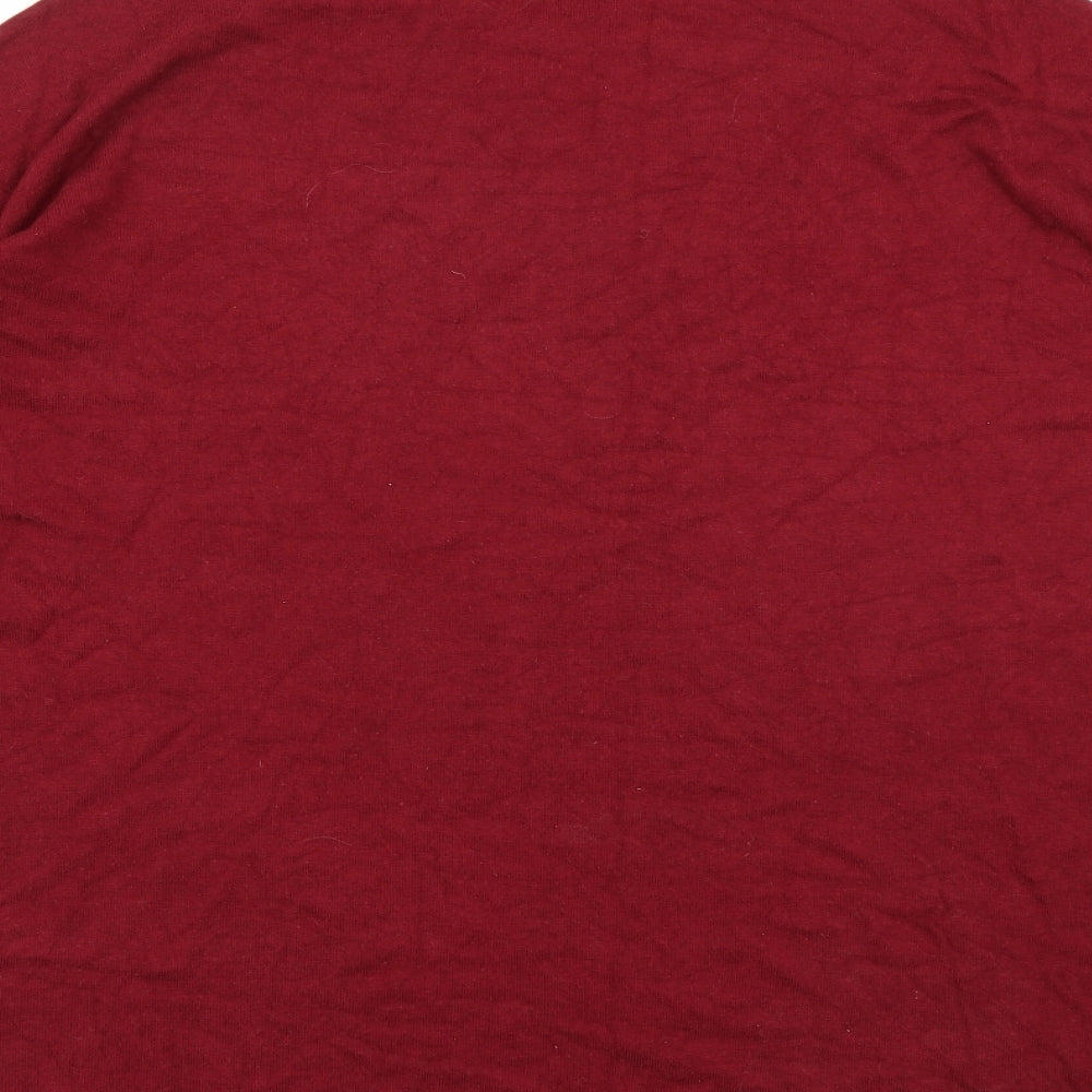 Soon Womens Red  Knit Pullover Jumper Size 12