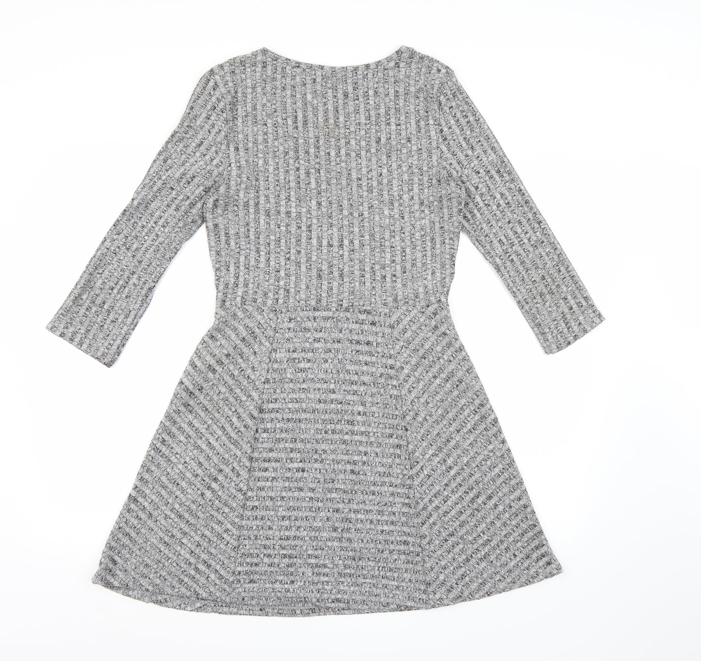 Bershka Womens Grey  Knit Skater Dress  Size L