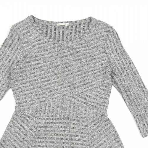 Bershka Womens Grey  Knit Skater Dress  Size L