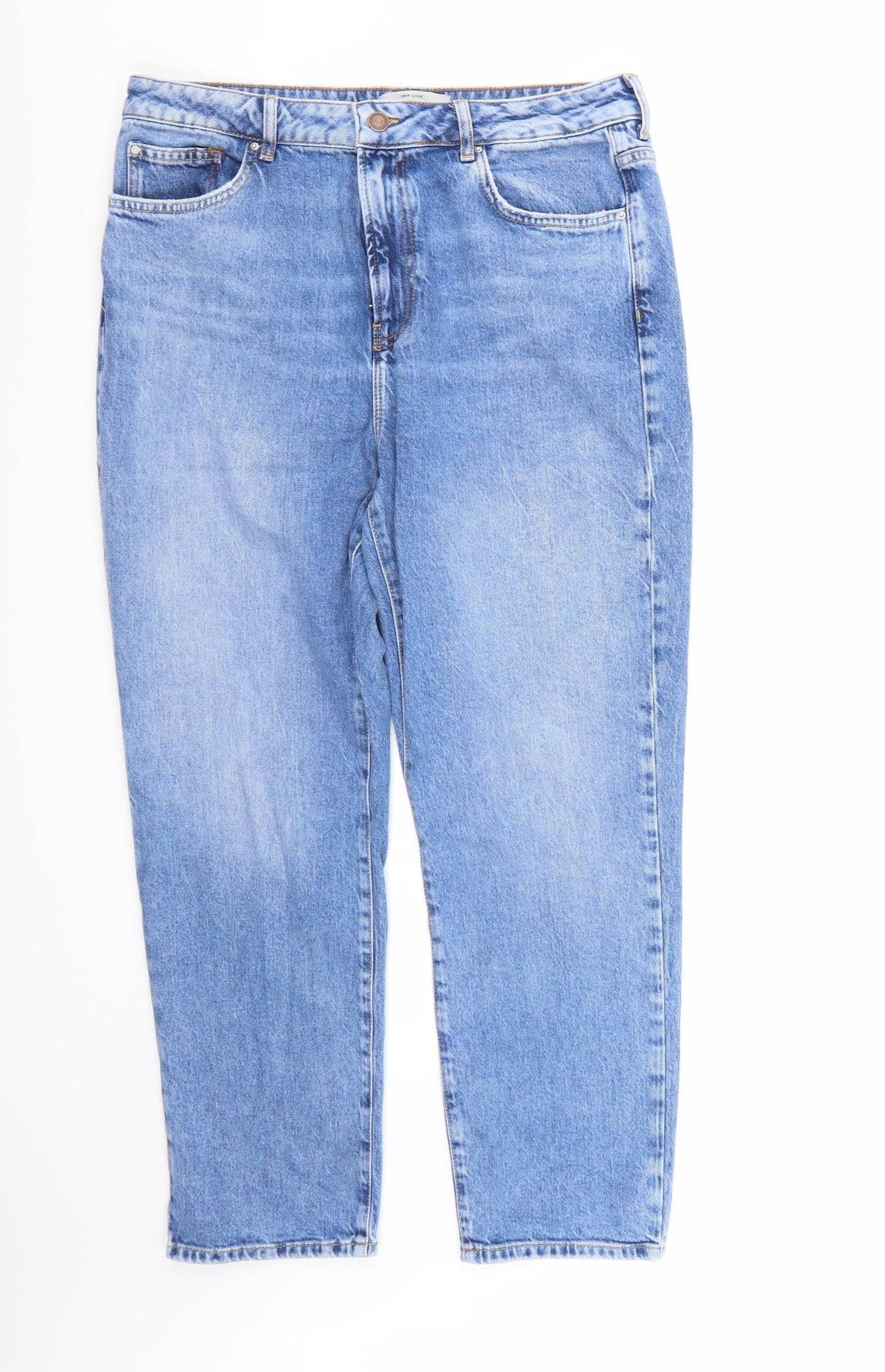 New Look Womens Blue  Denim Straight Jeans Size 16 L28 in