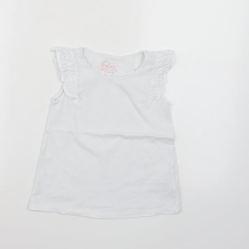 NEXT Girls White   Basic Tank Size 5-6 Years