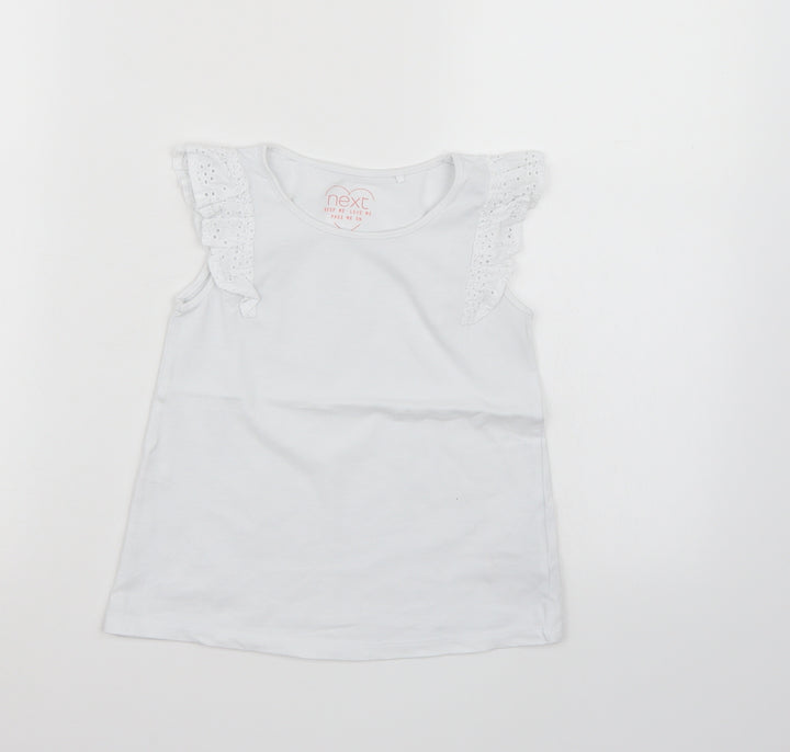 NEXT Girls White   Basic Tank Size 5-6 Years